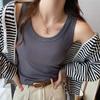 Spring and Summer New Wide Shoulder Vest Women's Big Collar Simple Base Inner with Small Vest Women's Sleeveless Vest