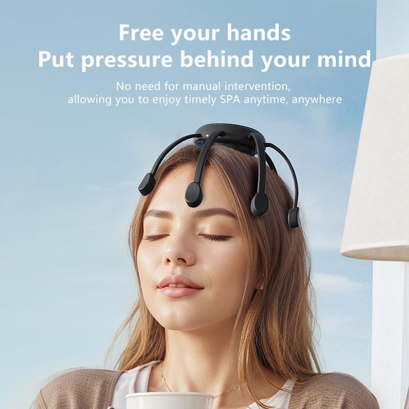 Electric Octopus Claw Head Massager 4 Modes Vibration Scalp Massage Therapeutic Head Scratcher Relief Head Fatigue Improve Sleep