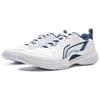 Li Ning Flying Eagle Breathable And Lightweight Low top Badminton Shoes Unisex Standard White Navy Blue AYTU001-9