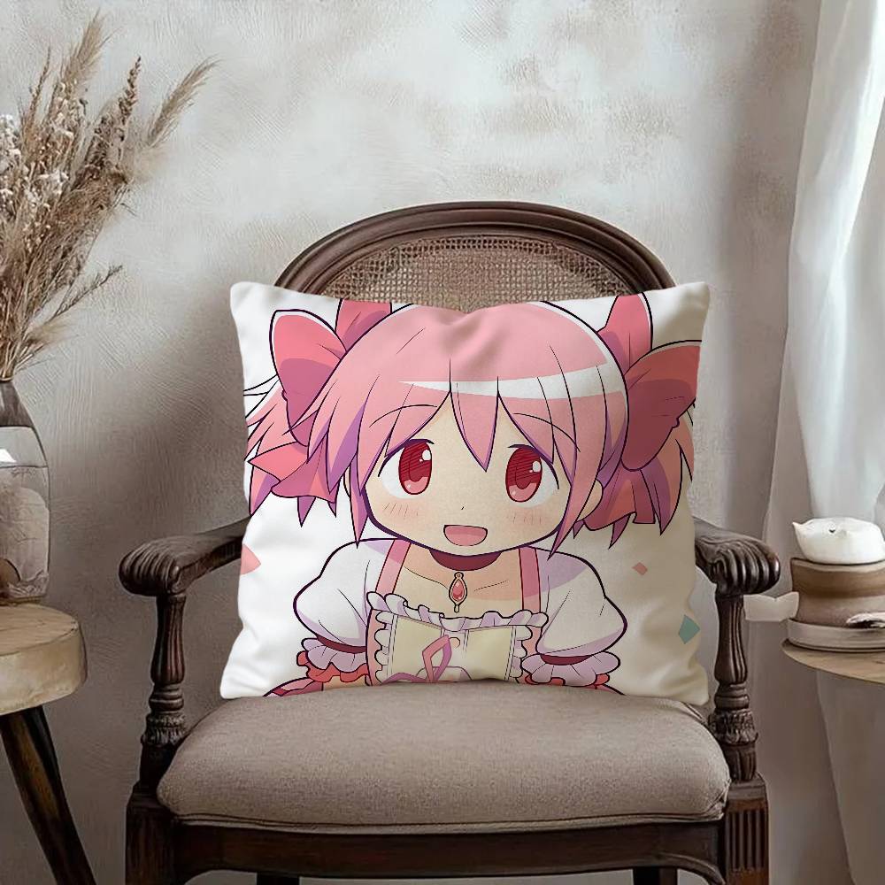 P-Puella Magi K-Kaname Madoka Maple Design Cushion Cover Happy Autumn Harvest decor Holiday Decorati Pillow Cover