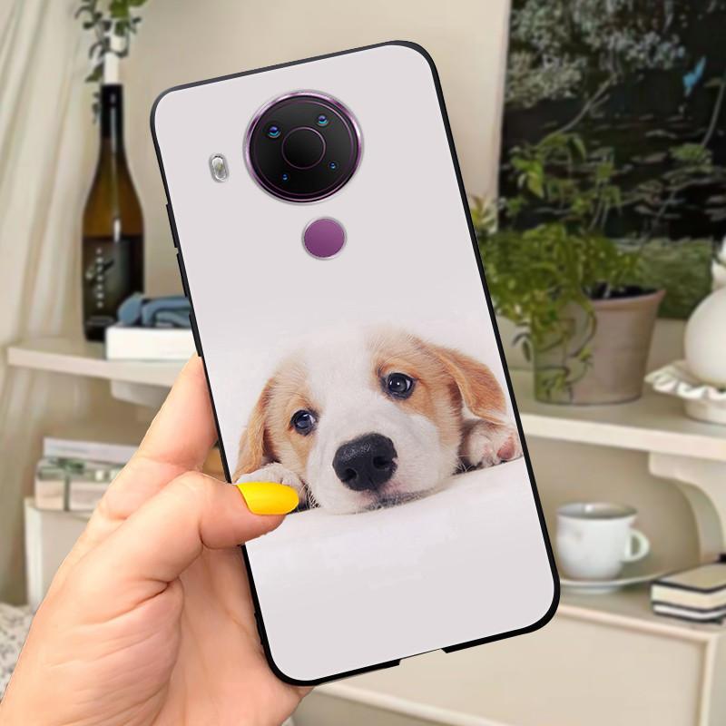 For Nokia 5.4 Case Soft Black Silicone Phone Back Cover For Nokia 5.4 Case Nokia5.4 TA-1333 TA-1340 TA-1337 TA-1328 TA-1325 Cat