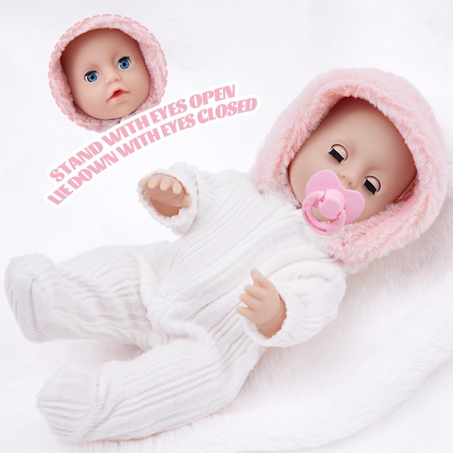 25CM Washable Lifelike Soft Hand-painted Simulation Baby Reborn Doll Children Accompany Play Doll