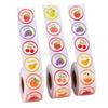 1roll Various fruit stickers for babies to recognize strawberries, vegetables, hand books, decorative materials, stationery