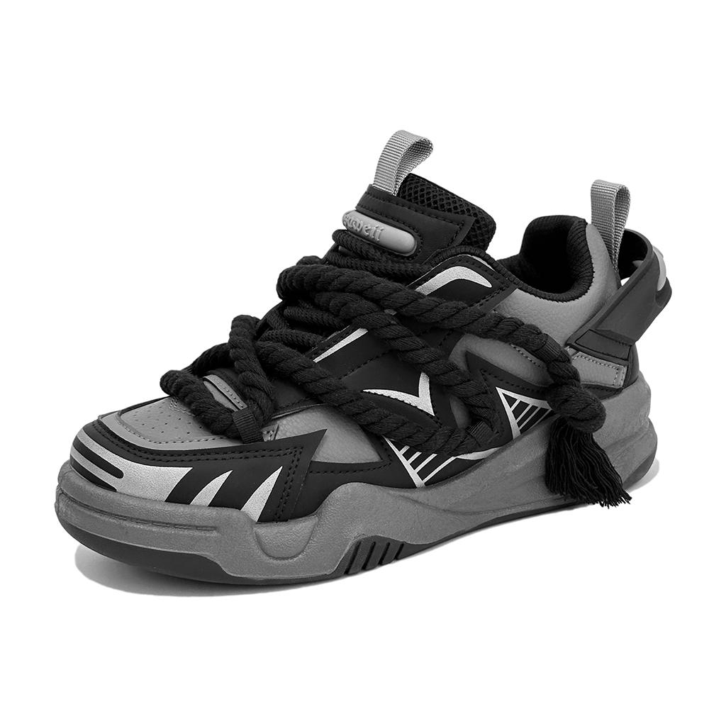 Men's Shoes Spring  New Casual All-match Student Sports Tide Brand Bread Non-slip Board Shoes Increase Tide Shoes