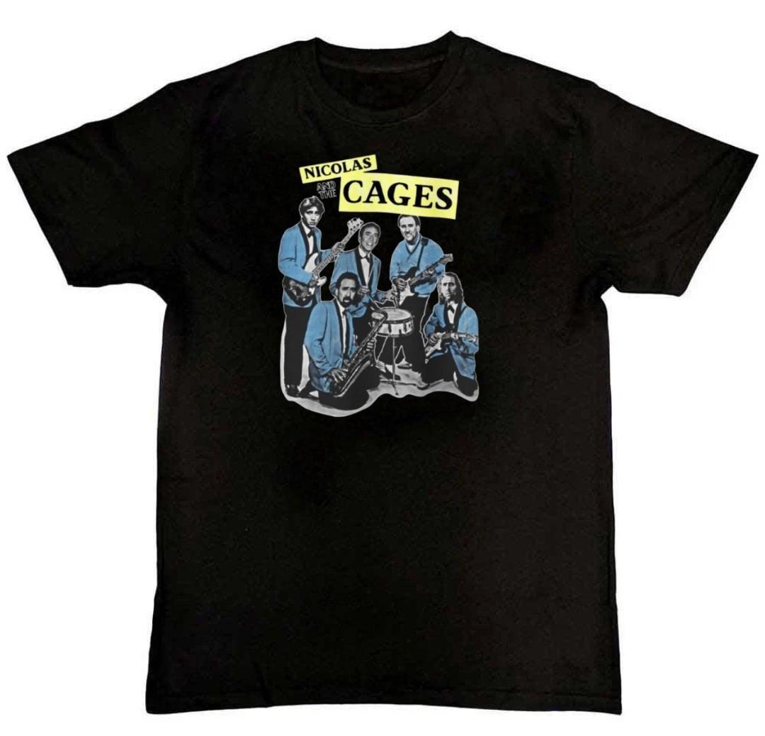 HOT Nicolas Cage Band Graphic Print Mens T-Shirt XXXXL