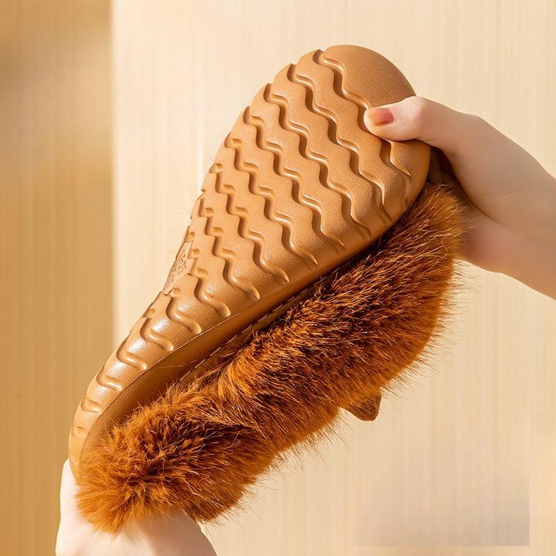 New Style Shoes, Cotton Shoes, Slippers, Women's Fashion, Indoor Plush Thick Soles, Warm