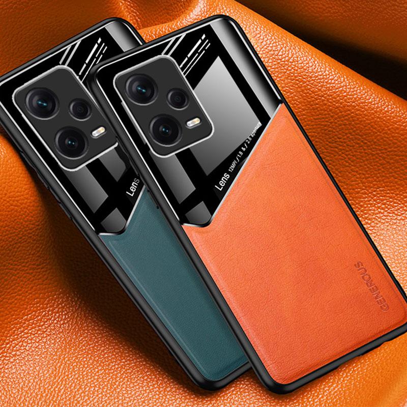For Xiaomi Redmi Note 12 11 10 9 8 7 11T 12S Turbo Pro Case Splice PU Leather Magnetic Cover TPU Soft Frame Shell Antifall Funda