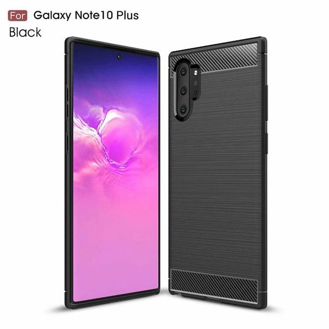 

For Samsung Galaxy Note 10 Pro Case Cover Note 9 8 S8 S9 S10 Plus S10Plus S10E Case Soft TPU Silicone Bumper Carbon Fiber Coque Samsung S8