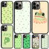 Cute Cartoon Frog Phone Case For iPhone 17 Air 14 13 12 16Pro Max 15  Plus Max Cover Shell Coque