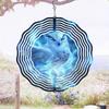 Magic Owl Wind Chime Hanging Rotating Wind Sculpture for Outdoor Garden Yard Decor Art Ornament
