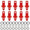 10 Pcs Fishing Hook Keeper Holder Baits Hanger with 3 Size Elastics Rubber Rings