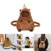 Adorable Capybara Plush Backpack For Kids Featuring Soft Short Plush Fabric