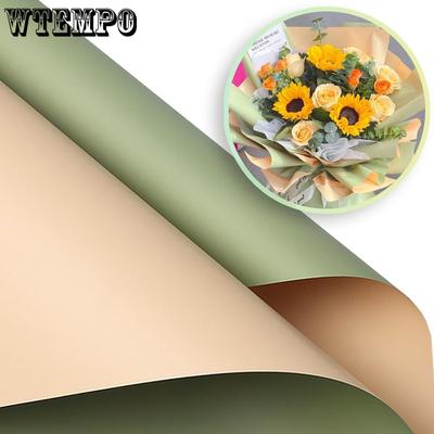 20pcs Waterproof Gift Packaging Paper Floral Wrapping Paper, Dichromatic Double-sided Gift Wrapping Paper Floral Packaging for Wedding Birthday