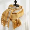 Plaid Scarf New Imitation Cashmere Scarf Women's Sweet Shawl Warm Woven Fringed Scarf Autumn and Winter