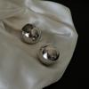 Elegant French Retro Round Ball Earrings for Women - New Needle Back Style, Versatile & Trendy Niche Design.