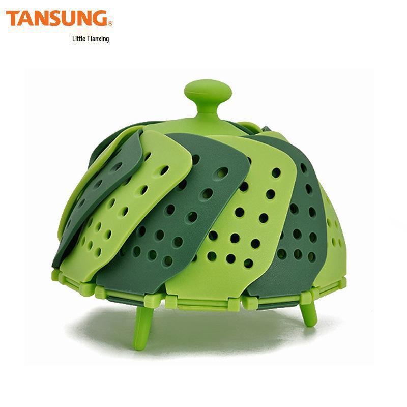 Folding Lotus Steamer Basket - Versatile, Food-Grade Plastic, Available in Various Colors