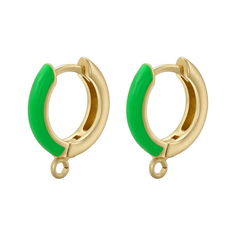 ZHUKOU enamel earrings hooks for Jewelry making 7 colors candy earrings clasp hook Jewelry accessories supplies VE1176