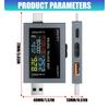 USB Electrical Meter with Automatic Fast Charging Protocol Identification, Color Measurement Screen, and Storage for Up to 9 Data Groups