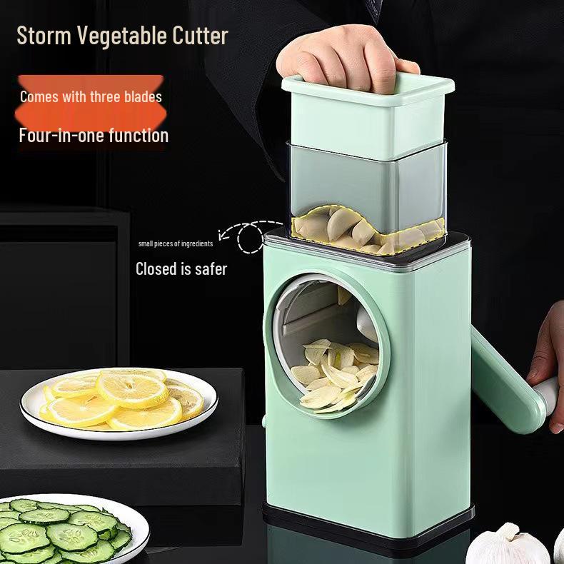 Multifunctional Roller Vegetable Cutter & Grater: Slices, Shreds, and Grates Potatoes, Ginger, etc.