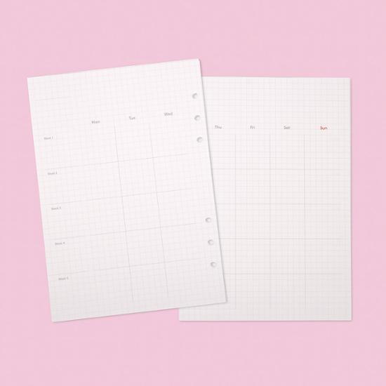 Luca Lab A5 Six-hole Refill Inner Paper Monthly Vol.2, a popular phrase in Korea