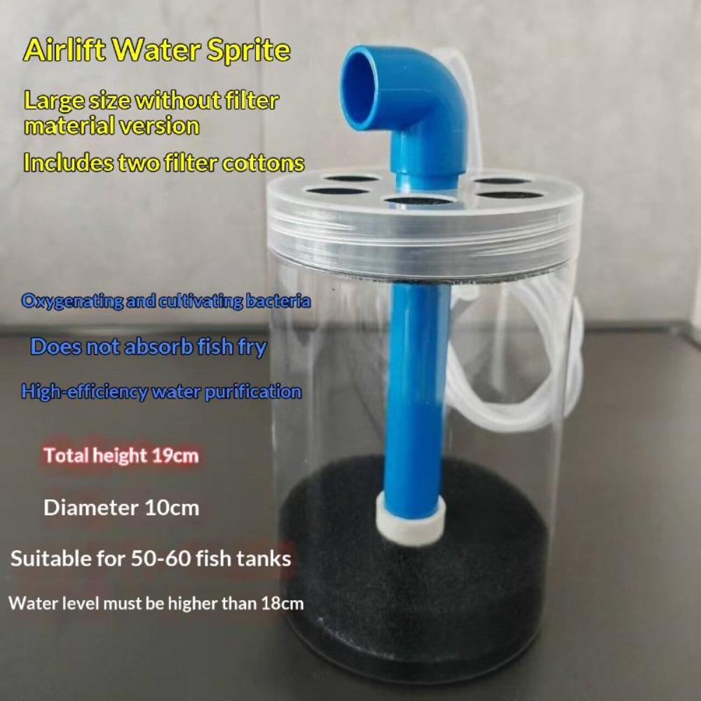 Schwimmendes Aquarium Bio-Filter Blaues Winkelstück Auslass Fischbecken Filter Brut Garnelen Zucht
