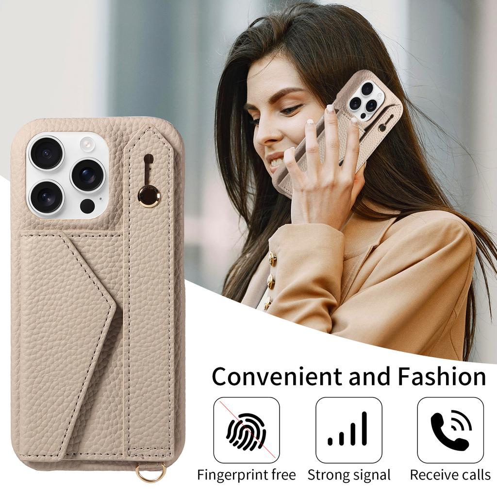 Leather Phone Case for IPhone16e 16promax 15plus 14promax 14plus 13promax13mini Shockproof Anti-Drop with Stand and Wallet Cover