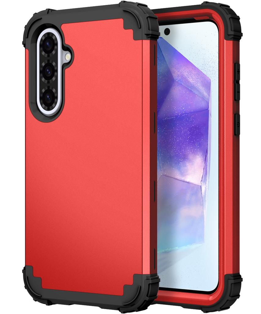 3 in  1 Heavy Duty Armor Shockproof Case For Samsung Galaxy A15 A25 A35 A55 A16 A26 A36 A56 A17 A37 A57 5G TPU Plastic Cover