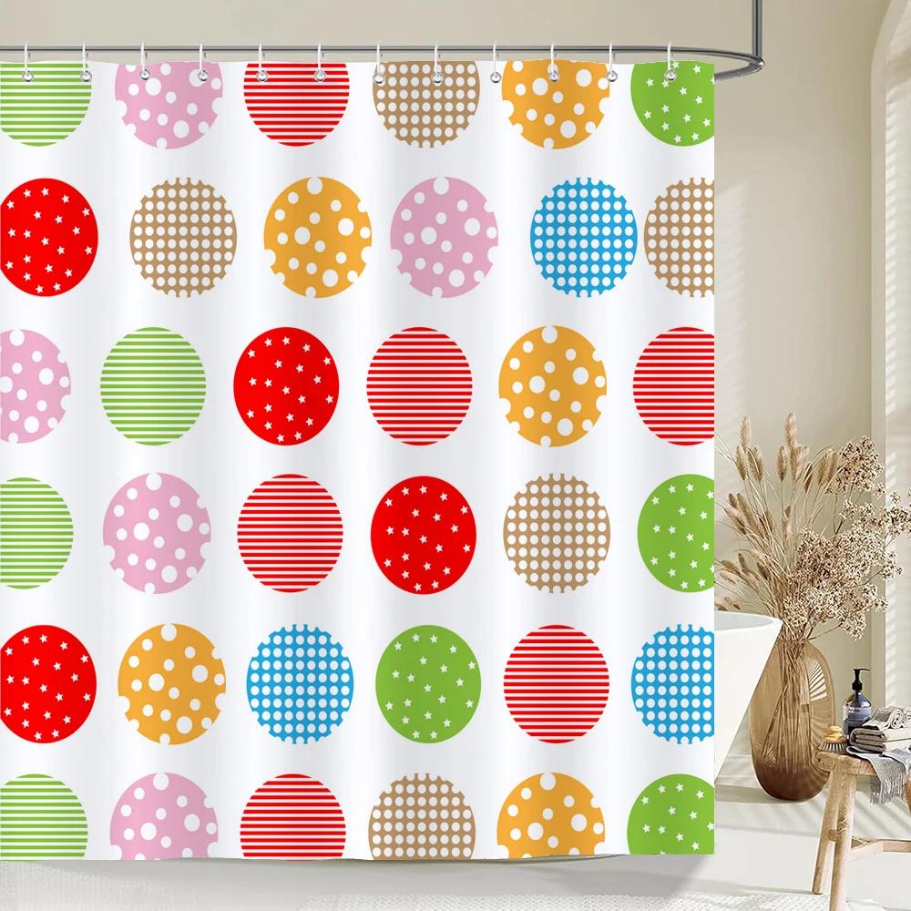 Waterproof Polyester Colorful Shower Curtain Modern Color Print For Bathroom Curtain Long 180*200Cm Shower Curtains Cortina
