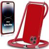 Protective Case - E.F.CONNECTION - iPhone 14 Pro Max - Flexible - Silicone - Shockproof - Red