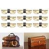 100 Pcs Spring Hinge Sturdy Iron Self Closing Spring Loaded Hinge for Glasses Case Jewelry Box