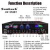 110/220V 555BT Dynamic Screen Sound Amplifier HiFi Stereo Digital Bluetooth Amplify For Home Car Karaoke Theater Max 2500W