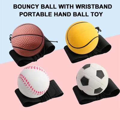 Bracelet de balle à main pour enfant, jouet en caoutchouc, exercices, jeu de balle à main, balle rebondissante, corde élastique, jouet d'extérieur pour enfants