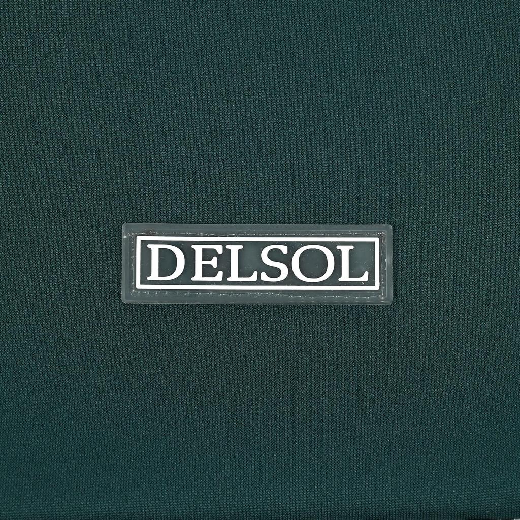 Delsol 7907 Hahnentrittmuster Ponte Langarm 2025 Golf Plus 4L Set, Grün, Stretch, Herbst/Winter Damenbekleidung, Halbreißverschluss, Größen, Grün, M, L, LL, 3L,