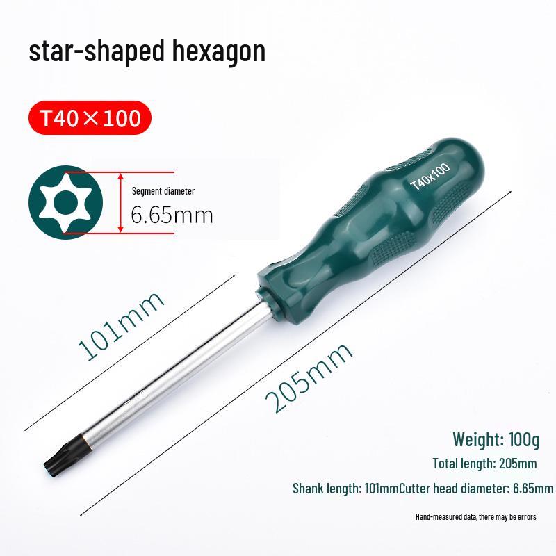 Hexagon Set Screwdriver: Flower, Rice, Spline, T-Type, Internal Star, Hexagonal.