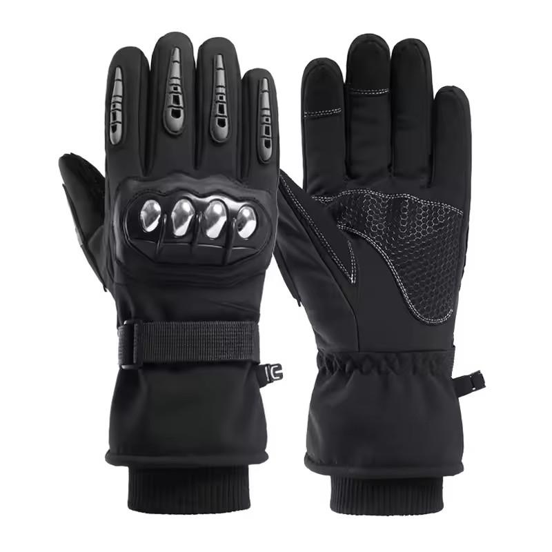 Winter Motorcycle Off-road Riding Full Finger Gloves Men Thick Anti Slip Touch Screen Warm Windproof Glove Outdoor Sports Riding