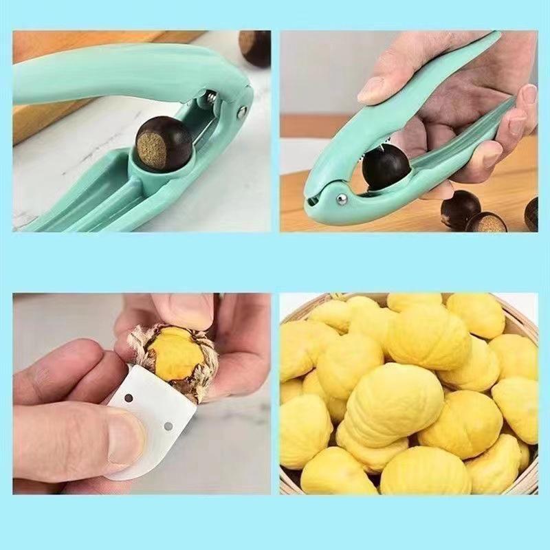 Chestnut Peeler Machine Stainless Steel Chestnut Opening Machine Nut Cracker Sheller Walnut Pliers Kitchen Gadgets