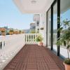 Plastic Interlocking Deck Tiles,44Pack,12"x12" Square Waterproof Outdoor All Weather Use, Outdoor and Indoor, for Poolside Balcony Backyard, Brown