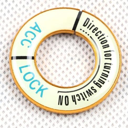 BGM1 Car Ignition Key Ring Cover Decorative Trim Luminous Stickers For Peugeot 208 301 307 308 2008 3008 5008 Accessories Car-styling
