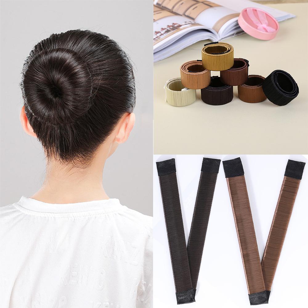 Lady Girl Hair Accessories Sweet French Dish Made Hair Band Ball Twist Magic DIY Tool Bun Maker Synthetic Donuts Bud Head Band