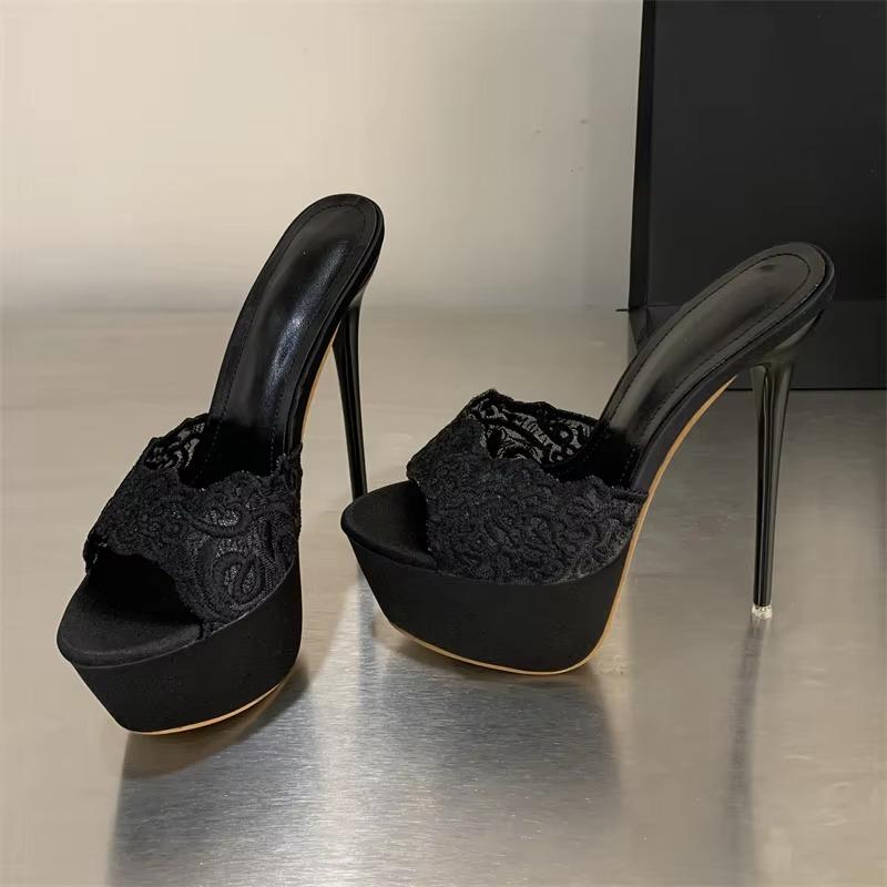 women's sandalsEilyken Women Slippers Sexy Super Thin High Heels Stripper Shoes Fashion Platform Peep Toe Slide Zapatos De Mujer