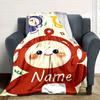 Monkey Friends Blanket Soft And Cozy Custom Name Gift For All Holidays Home Decor Office Nap Outdoor Holiday Gift Playful Design Polyester Blanket