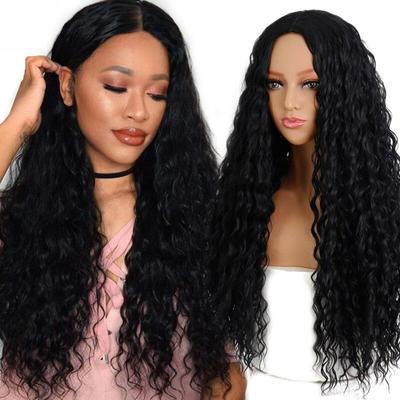 Synthetic Wigs Afro Kinky Curly Wigs for Black Women Long Deep Wave Wigs Hair Heat Resistant Half Hand Tied Cosplaly Wigs Party