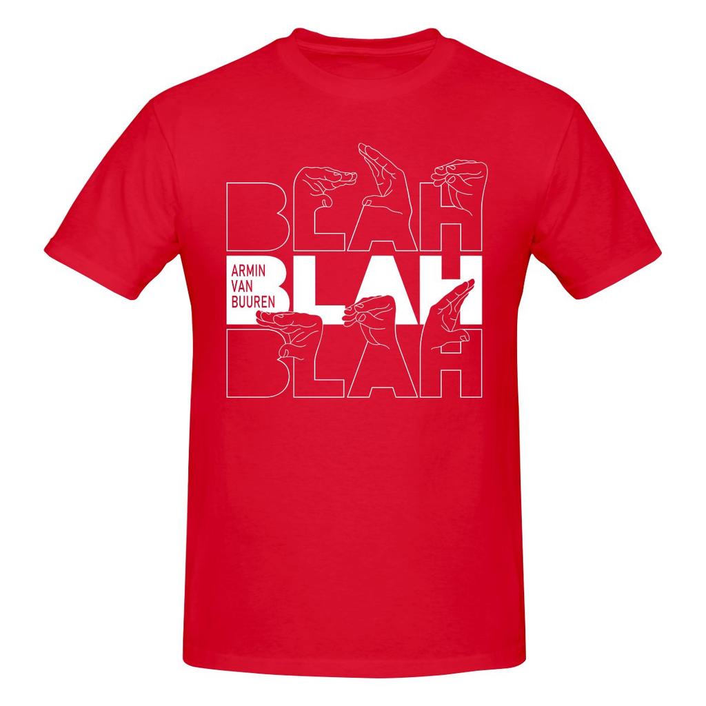 Armin Van Buuren Blah Business Casual T-Shirt Retro Minimalistisch Unifarben Basic T-Shirt