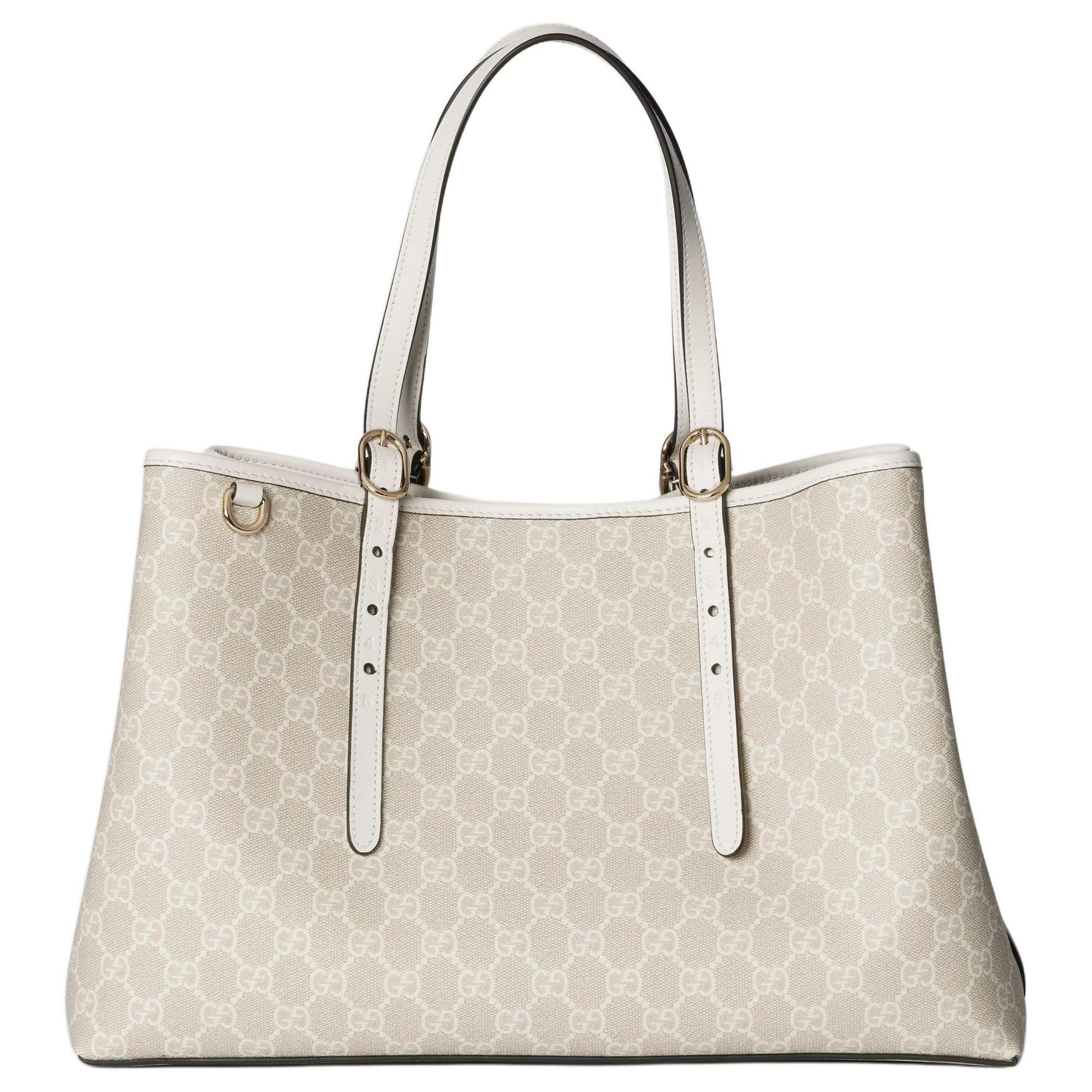 GUCCI GG emblēmas pārklāta audekla soma