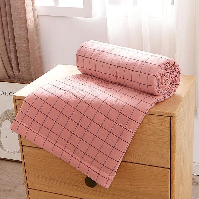 Japonská tenká prošívaná letní chladivá deka Domácí textil Queen Double Quilted přikrývka Měkká lehká prošívaná deka s klimatizací
