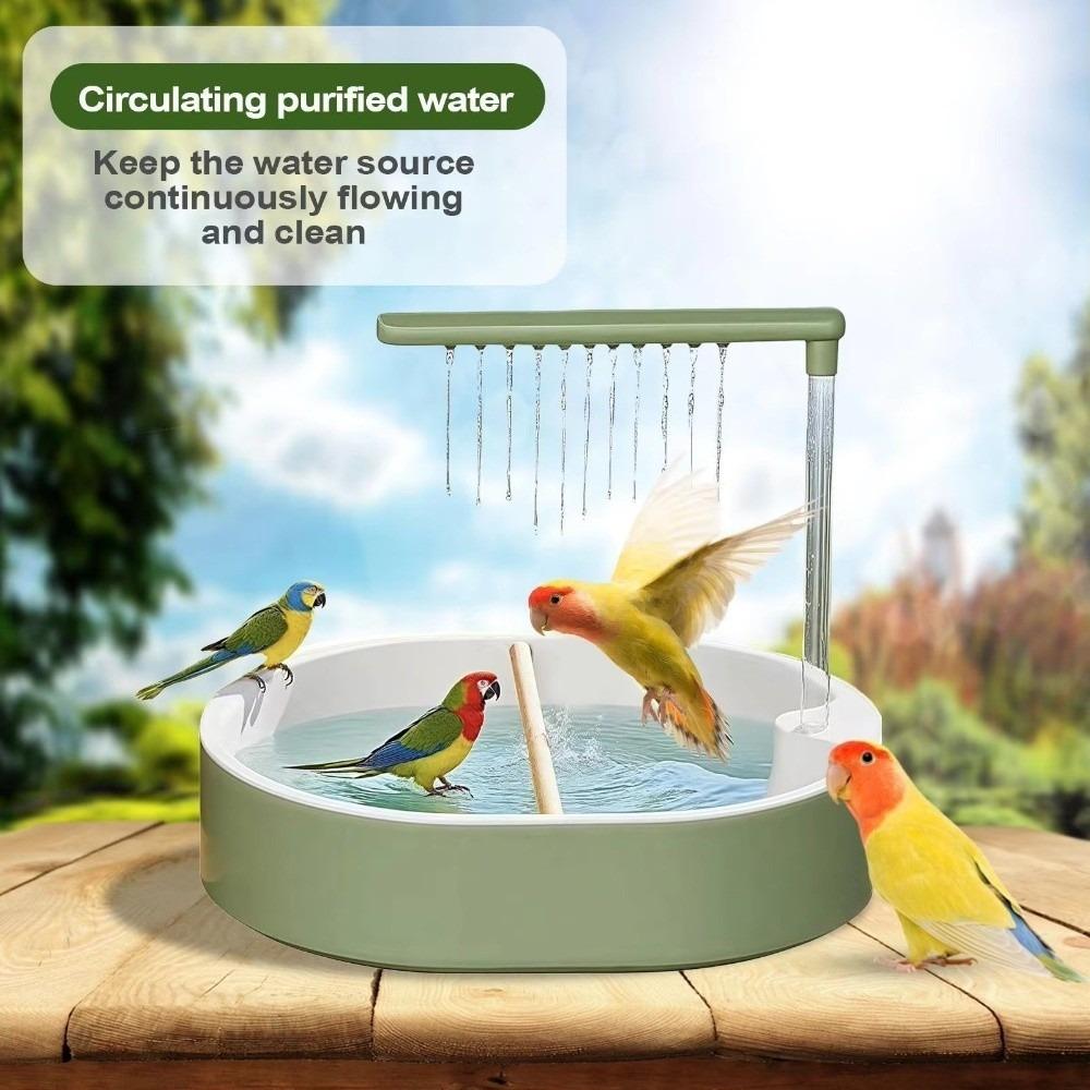 Zirkulierendes Wasser Papageien Dusche Komfort Vogelbad Dusche Vogel Wasser Sprüher Spielzeit Vögel
