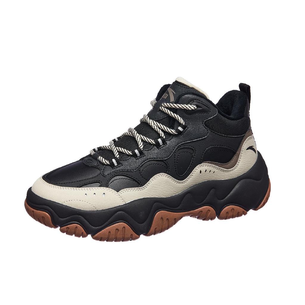 Anta Flowing Glow Fleece Comfortable Trendy Versatile Wear Resistant Warm Low Top Dad Shoes Men Sneaker Black 112548953-2