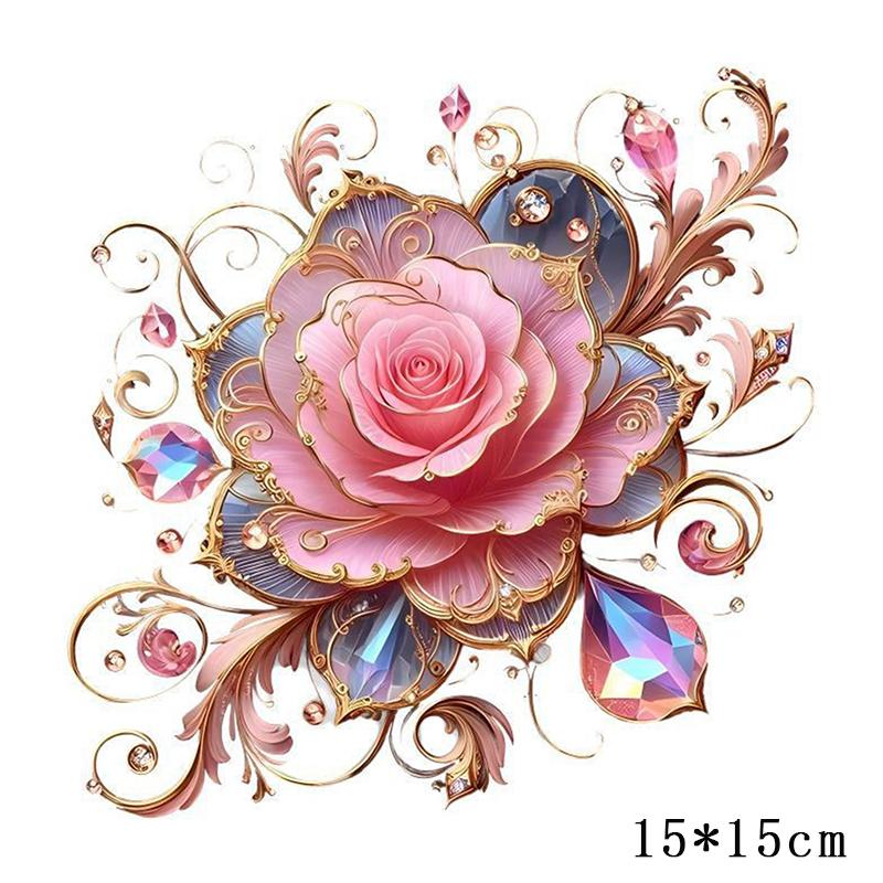 

15*15Cm Red Rose Romantic Toilet Sticker Bathroom Toilet Decor Living Room Cabinet Refrigerator Home Decoration Decals A9