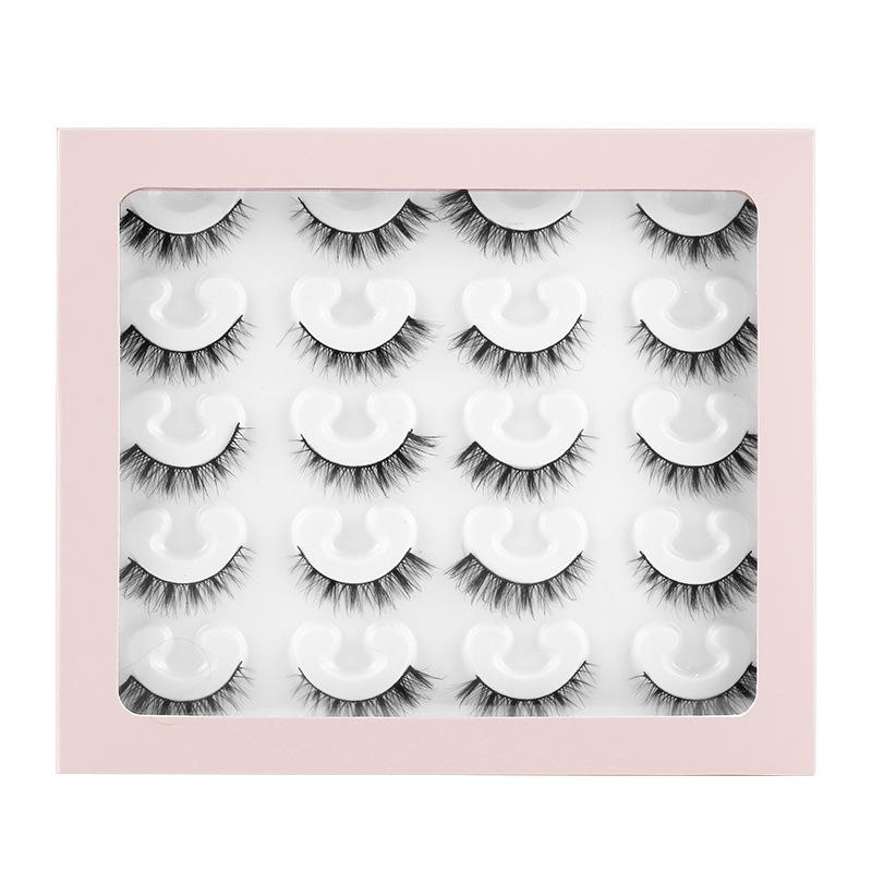New Product 10 Pairs Of Fake Eyelashes Mink Curly Thick Simulation Natural Short Eyelashes