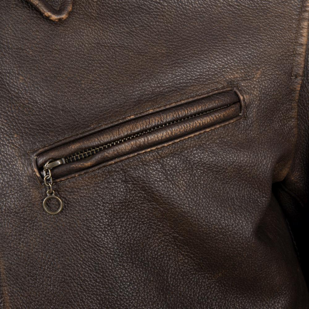 1930 Vintage Yellow Brown Genuine Cow Men Leather Jacket Men's Coat Biker Jacket Slim Fit Spring Autumn